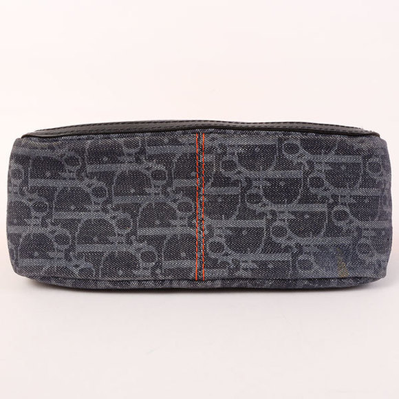DIOR Flightline Denim Trotter Pattern Shoulder Bag Indigo/Orange - Picture 9 of 12